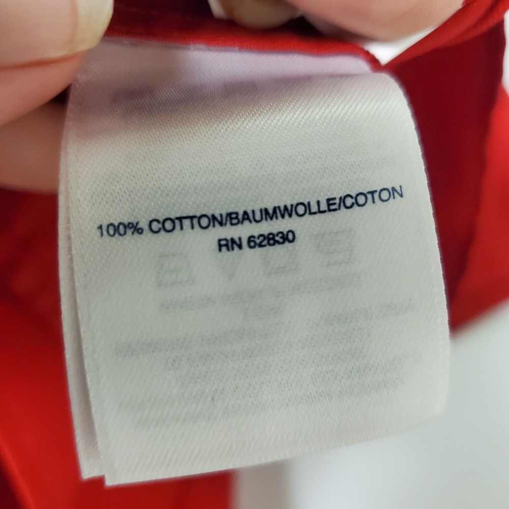 Lands End Womens Short Sleeve Button Front Shirt Size 1X Red Cotton Lightweight - Picture 4 of 11